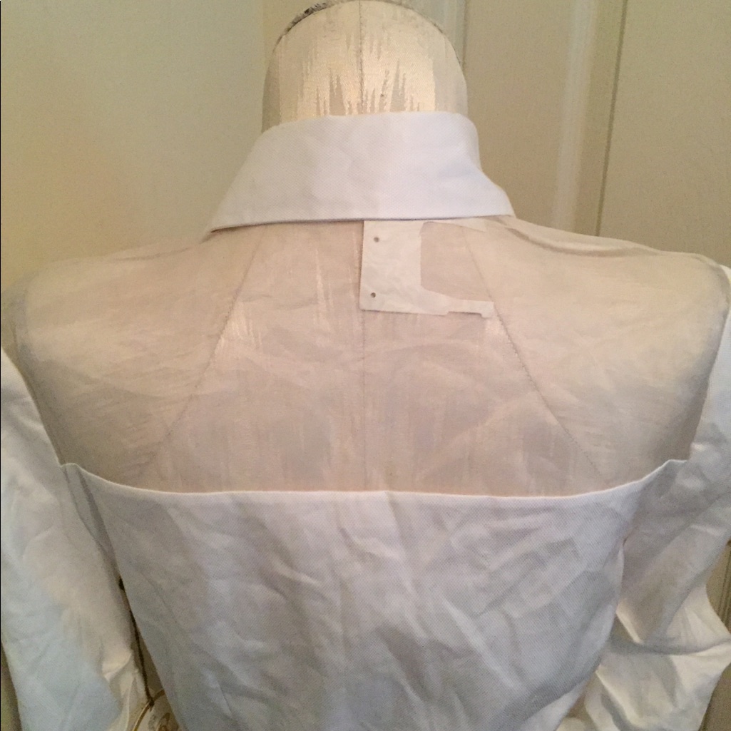 Rare Rachel Roy Nwt Size 2 White Ruched Sleeves